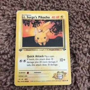 Lt. Surge’s Pikachu First Edition